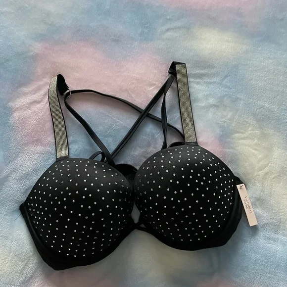 NEW X-LARGE VICTORIA'S SECRET SWIM Shine Strap Bombshell SET PLUS FREE TOWEL - Picture 12 of 15